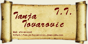 Tanja Tovarović vizit kartica